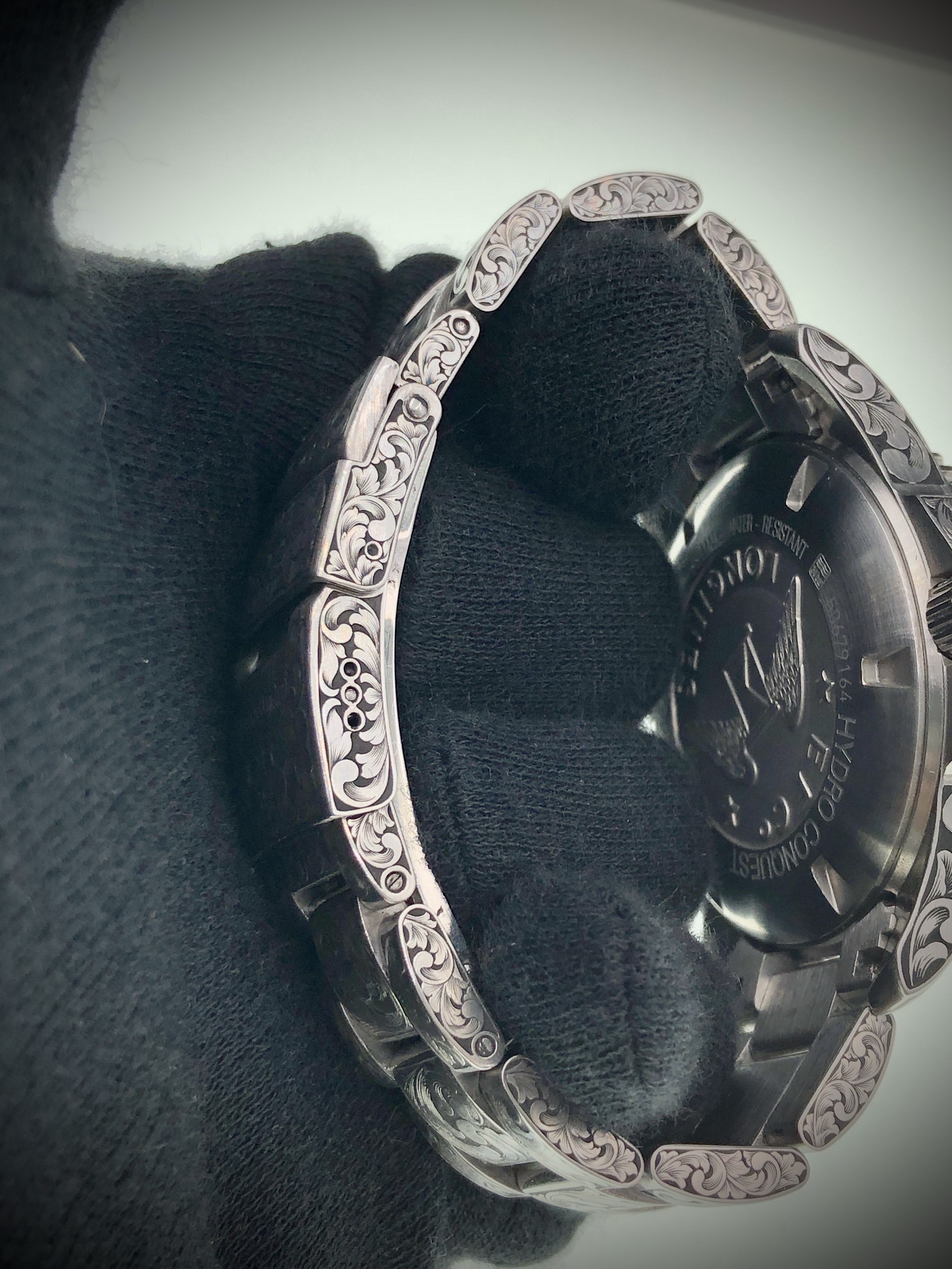 Longines bracelet scrollwork