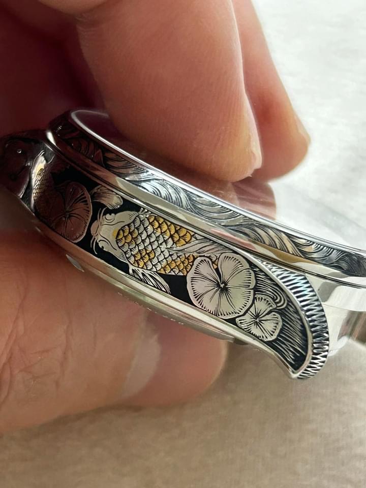 錦鯉雕刻細節