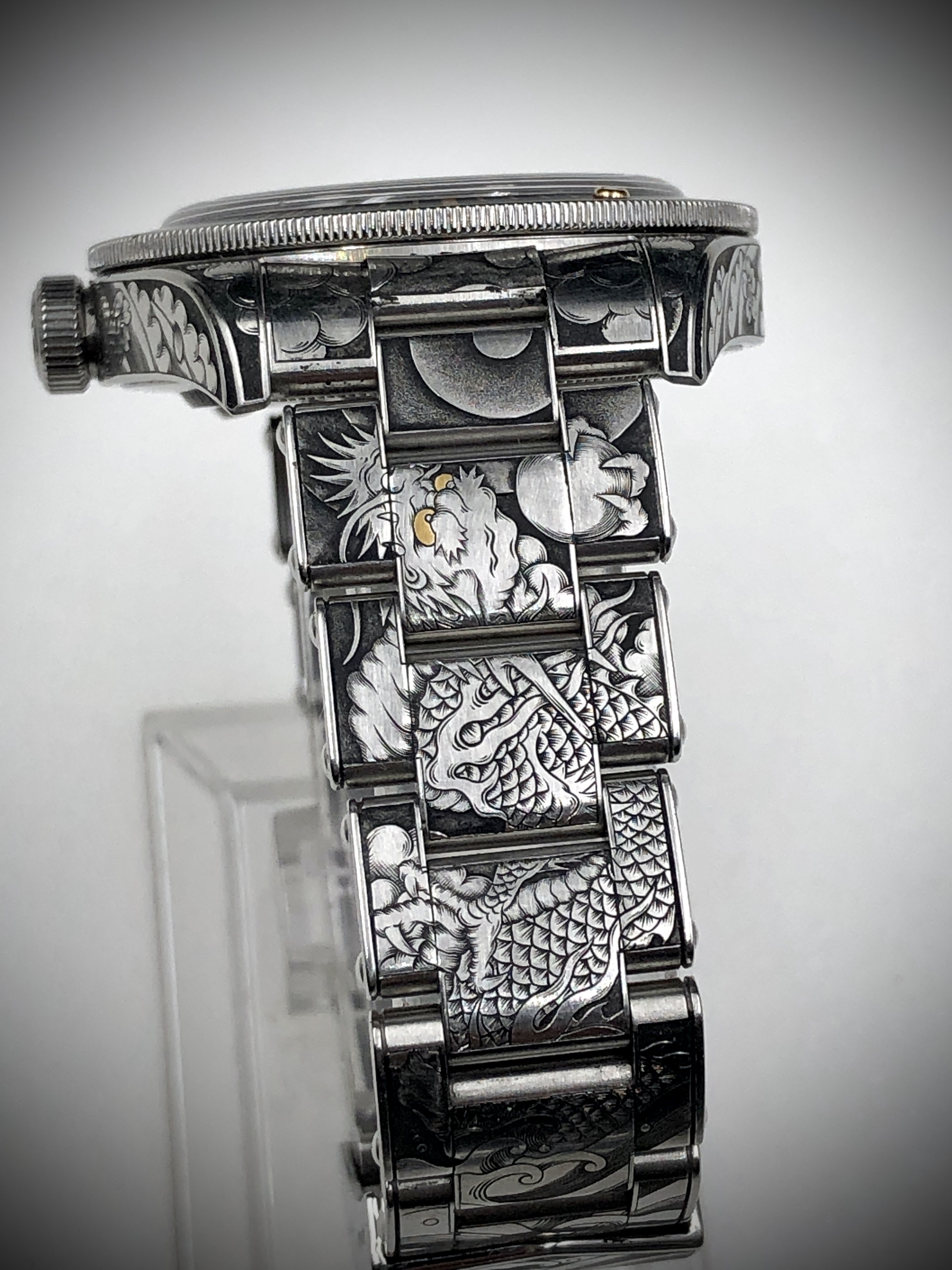 The Dragon Gate Ascension narrative bracelet engraving